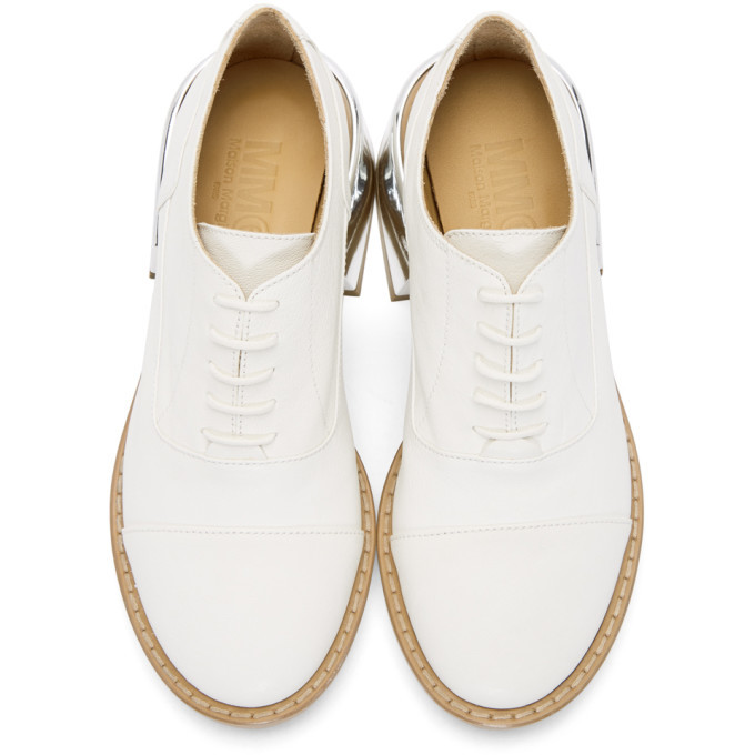 MM6 Maison Martin Margiela SSENSE Exclusive White Metal Heel  display picture 1