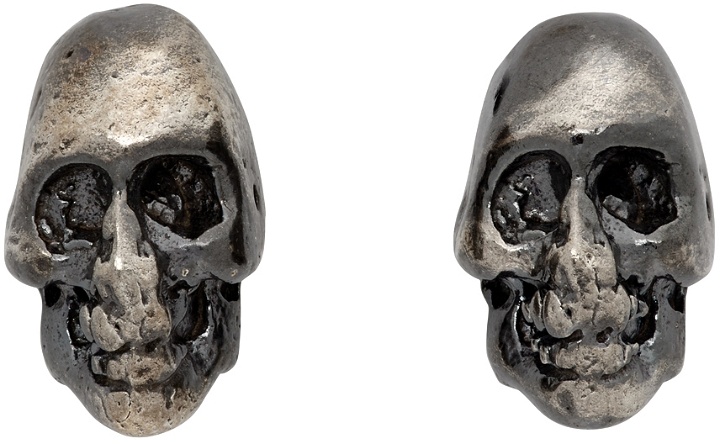 Photo: Chin Teo Oxidized Skull Stud Earrings