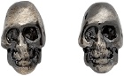 Chin Teo Oxidized Skull Stud Earrings