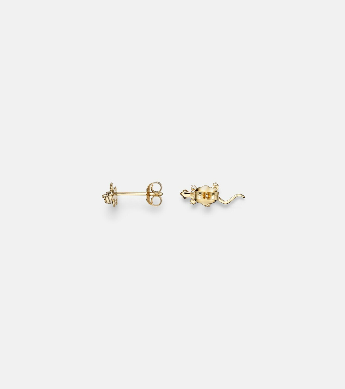 Sydney Evan Lizard 14kt gold (585/1000) stud earrings with diamonds