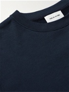 Wood Wood - Hugh Logo-Print Organic Loopback Cotton-Jersey Sweatshirt - Blue