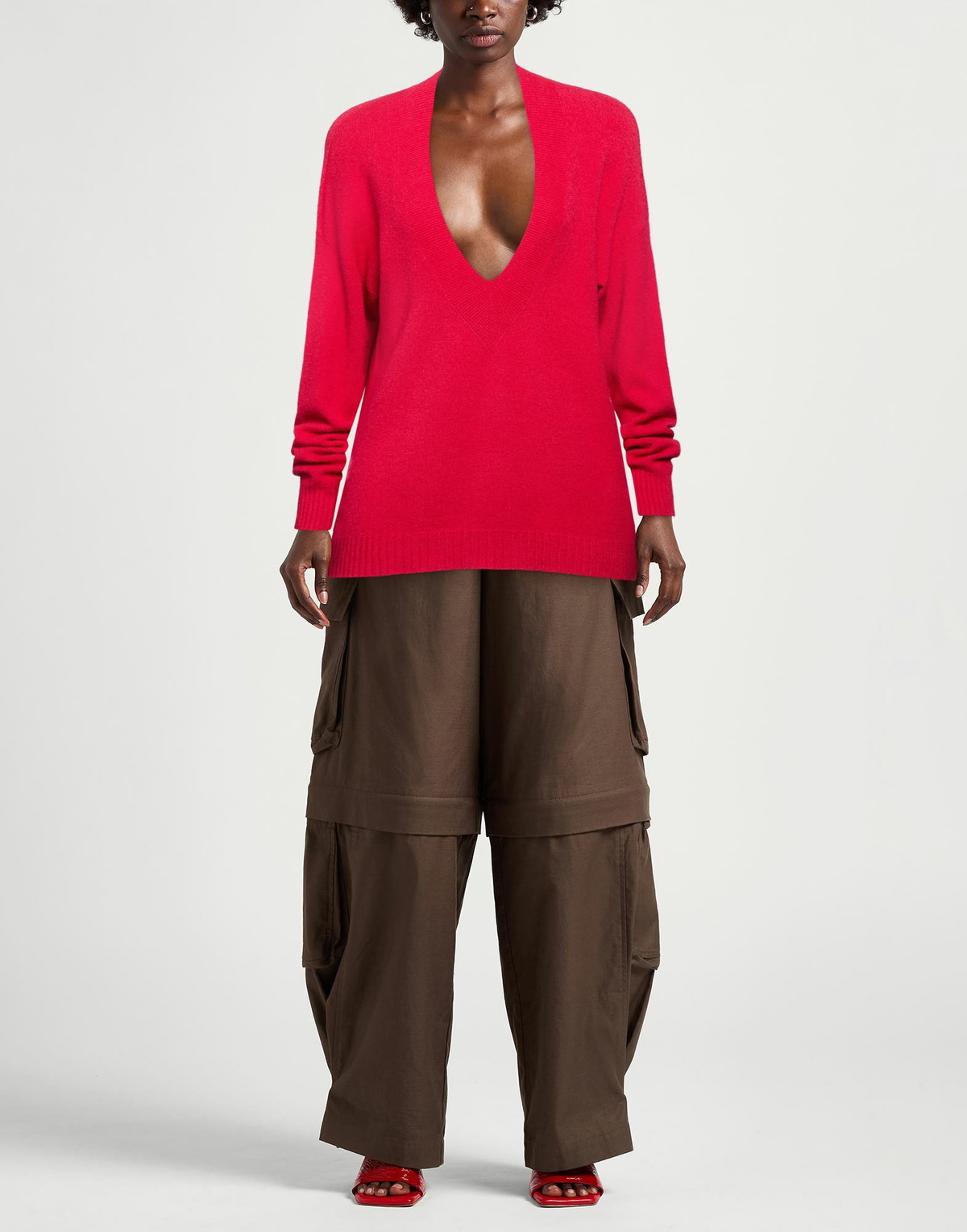 Manila Grace Womens Sweater in Magenta