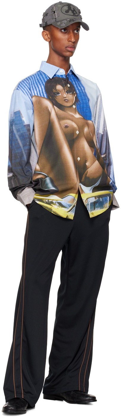 Mowalola Blue Taxi Shirt