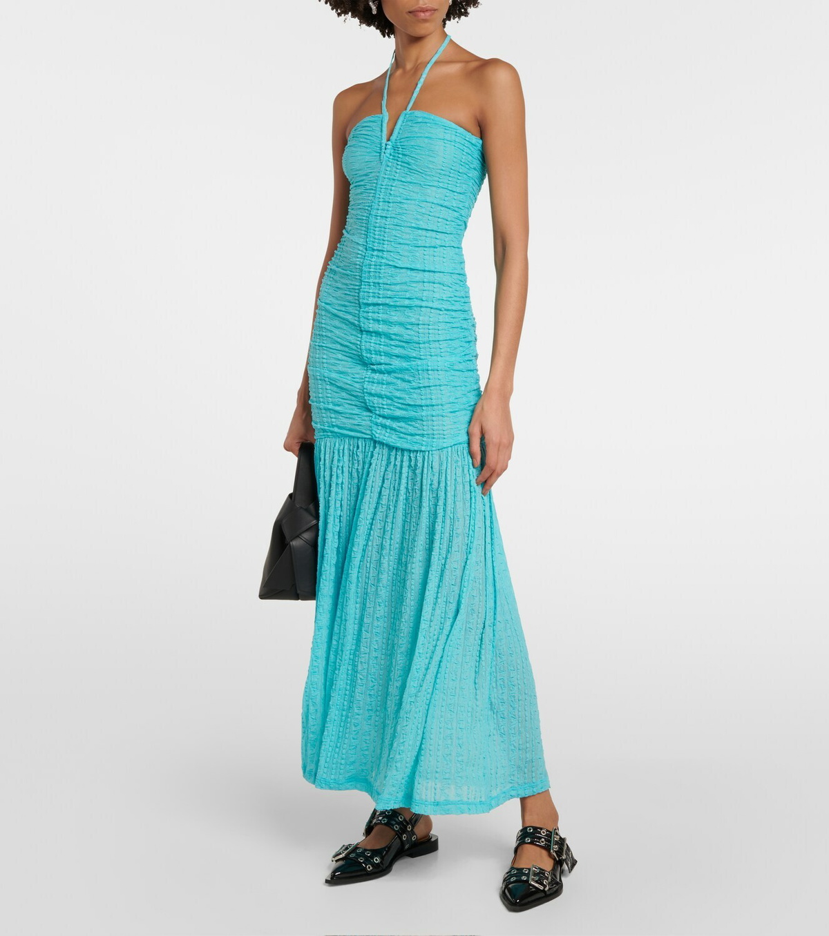 Ganni Halterneck maxi dress GANNI