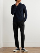 Incotex - Slim-Fit Straight-Leg Pleated Cotton-Twill Chinos - Black