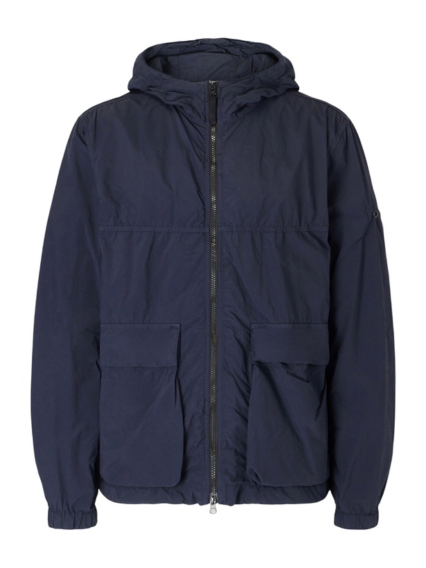 Photo: Stone Island - Hooded Brushed Recycled-Nylon Parka - Blue