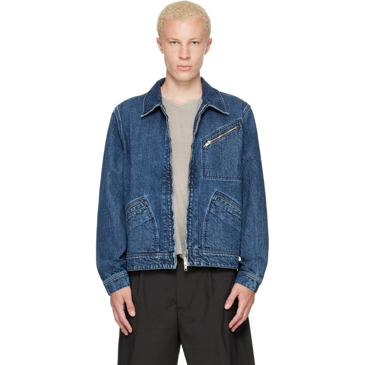 Photo: Kenzo Navy Kenzo Paris 'KENZO Signature' Utility Denim Jacket