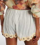 Ulla Johnson Liya crochet-trimmed cotton shorts