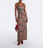 Là Fuori Antique Bloom sequined gown