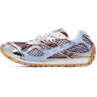 Bottega Veneta Blue & Burgundy Orbit Sneakers
