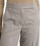 Max Mara Checked virgin wool wide-leg pants