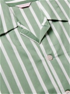 Derek Rose - Royal 219 Striped Cotton-Sateen Pyjama Set - Green