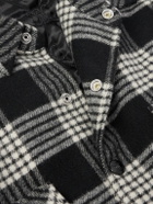 CELINE - Checked Wool-Blend Overshirt - Black