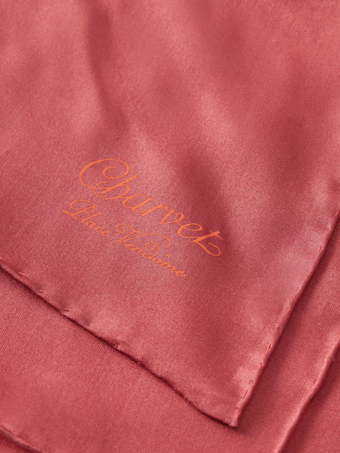Charvet - Logo-Print Silk-Twill Pocket Square - Red