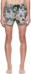 Boss Green Graphic Print Swim Shorts