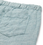 Onia - Slub Linen Drawstring Trousers - Light blue