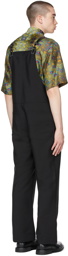 Burberry Black Mohair Bib-Front Overalls