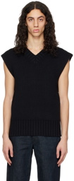 ANDREĀDAMO Black Layered Back Vest