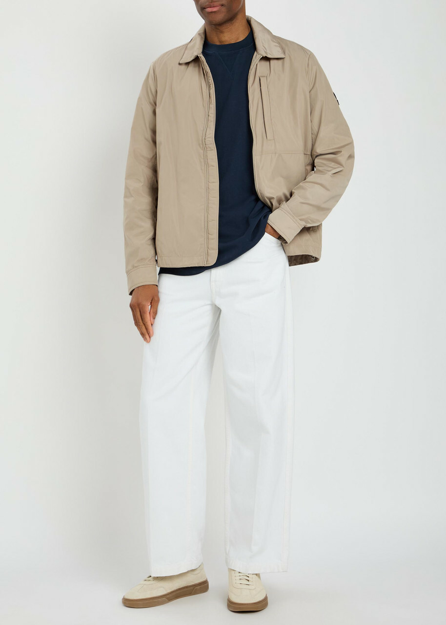 Sandbanks Logo-appliquéd Nylon Jacket Stone