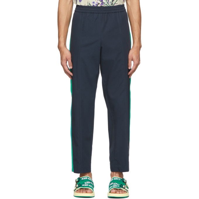 Photo: Kenzo Navy Canvas Tapered Lounge Pants
