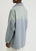 Free People Madison City Striped Denim Jacket