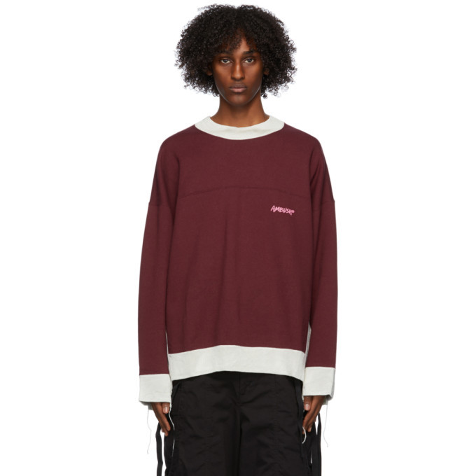 Ambush Red and Beige Mix Sweatshirt Ambush