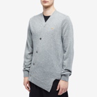 Comme des Garçons SHIRT Men's x Lacoste Asymmetric Cardigan in Grey