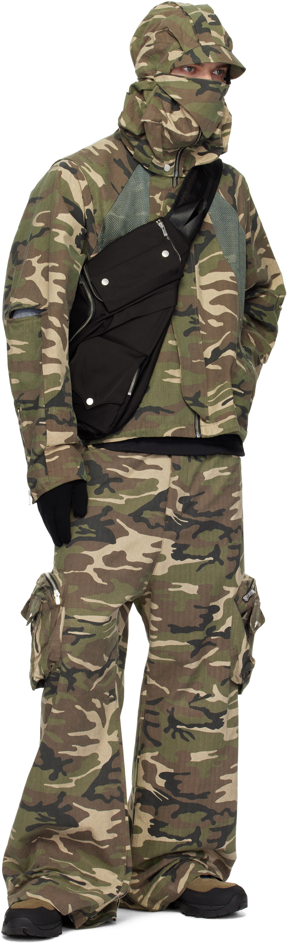 FFFPOSTALSERVICE Black Cargo Tech Sling Bag