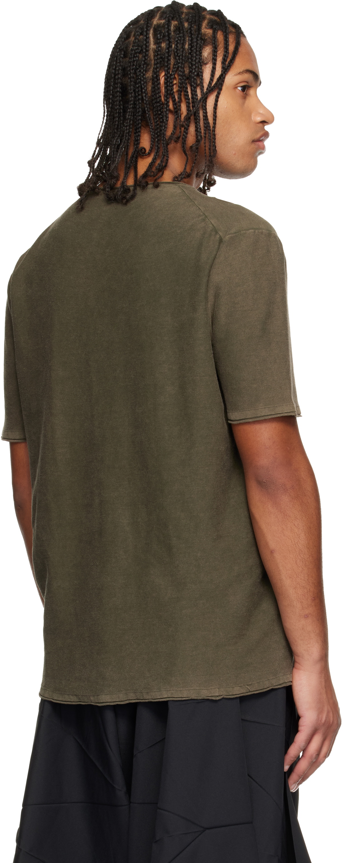 CASEY CASEY Khaki Overdyed T-shirt