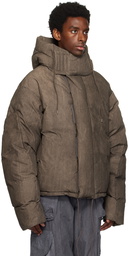 Entire Studios Brown Soa Down Jacket