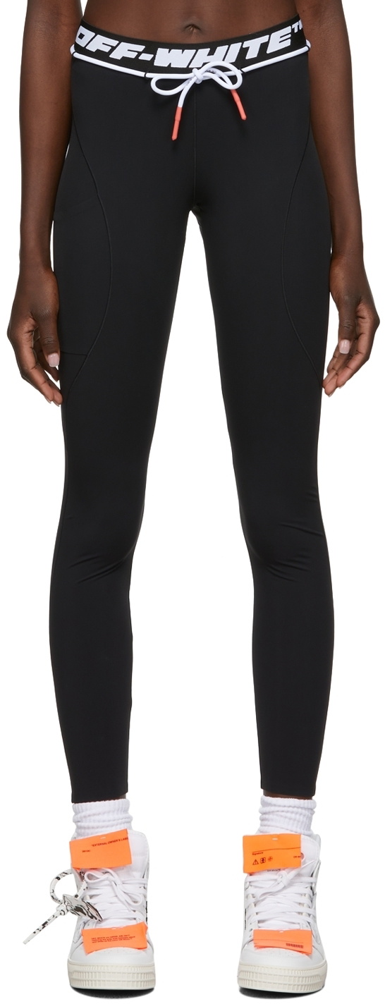 Off-White Black Active Logo Band Leggings Off-White