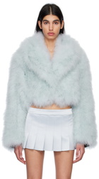 16Arlington Blue Circle Feather Coat