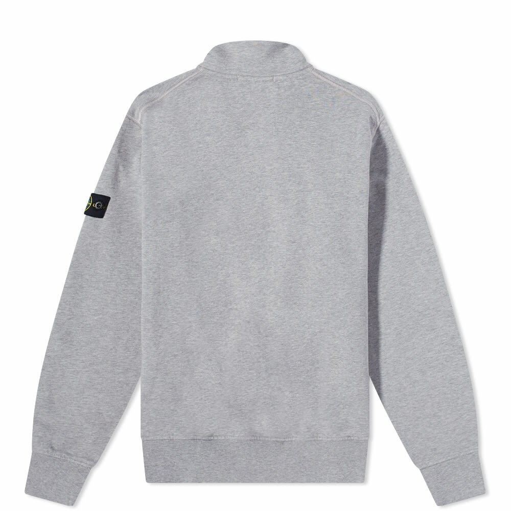 Stone Island Junior Quarter Zip Sweat in Melange Grey Stone Island