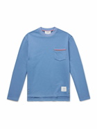 Thom Browne - Oversized Striped Cotton T-Shirt - Blue