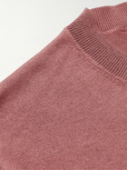 Agnona - Slim-Fit Silk and Cotton-Blend Jersey T-Shirt - Pink