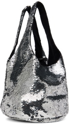 JW Anderson Silver Mini Sequin Shopper Bag