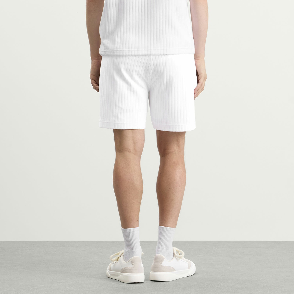 Casablanca Men's Velour Shorts in White