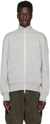 Moncler Gray Zip-Up Sweater