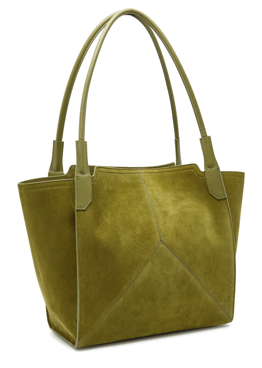 Victoria Beckham Victoria Small Panelled Suede Tote bag - Green - One Size