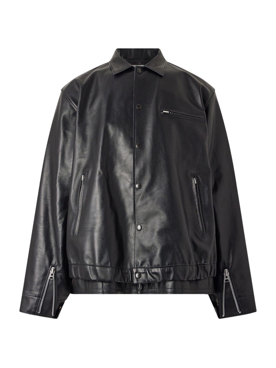 sacai Black Schott Edition Leather Jacket Sacai