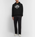 Burberry - Ellison Logo-Print Loopback Cotton-Jersey Hoodie - Black