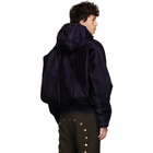 Feng Chen Wang Navy Draped Jacket