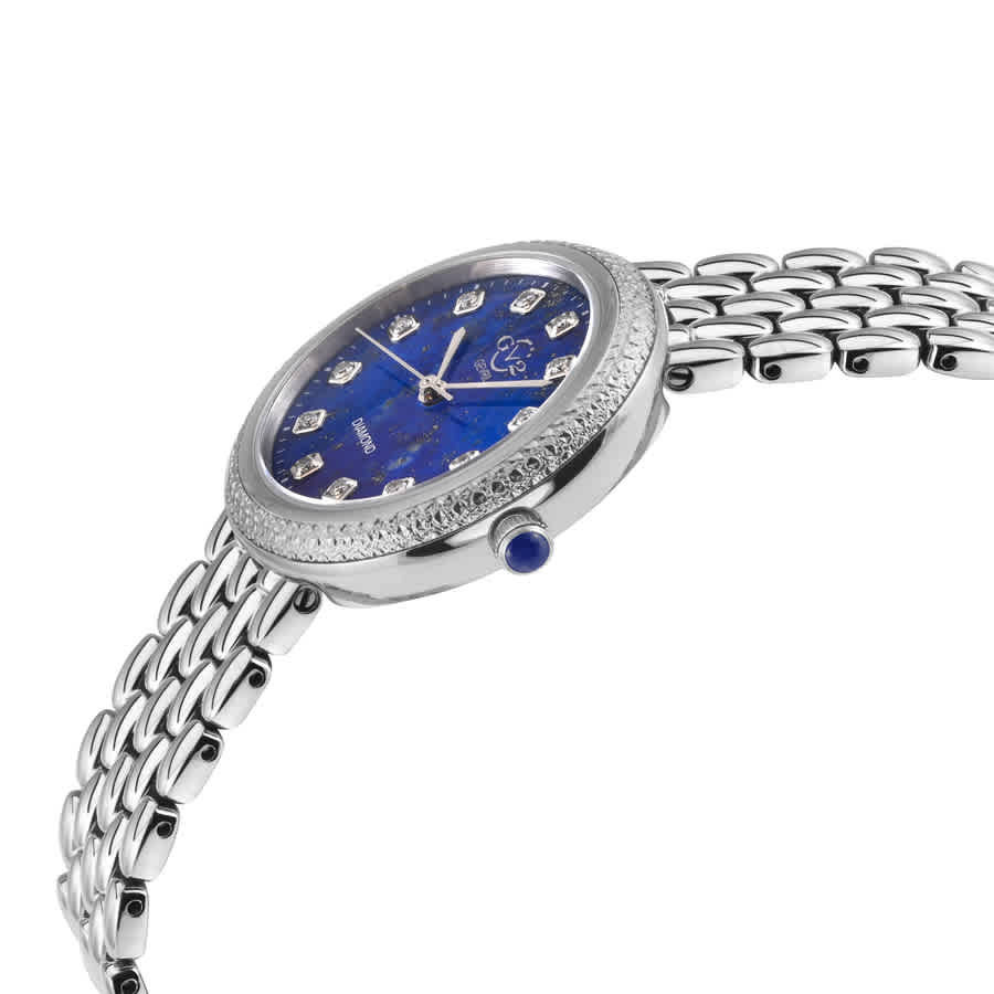 GV2 by Gevril Arezzo Quartz Diamond Blue Dial Ladies Watch 13300B