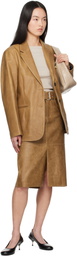 OUR LEGACY Tan Opening Leather Blazer