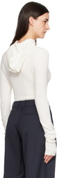 The Frankie Shop Off-White Danae Knit Hoodie