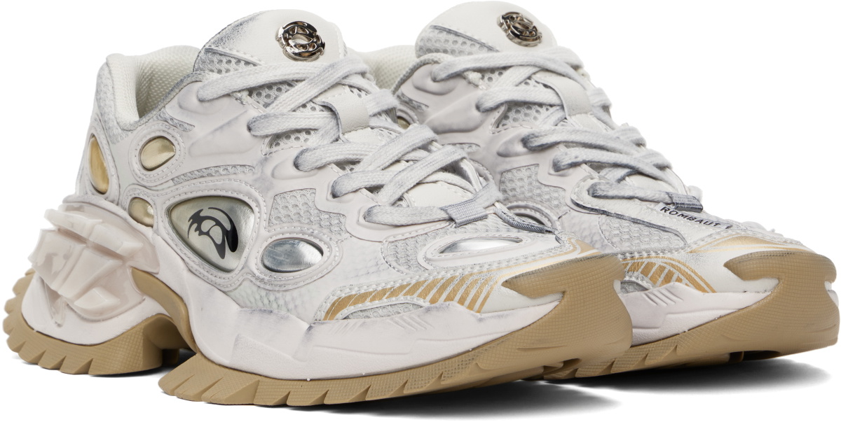 Rombaut White & Gold Nucleo Sneakers