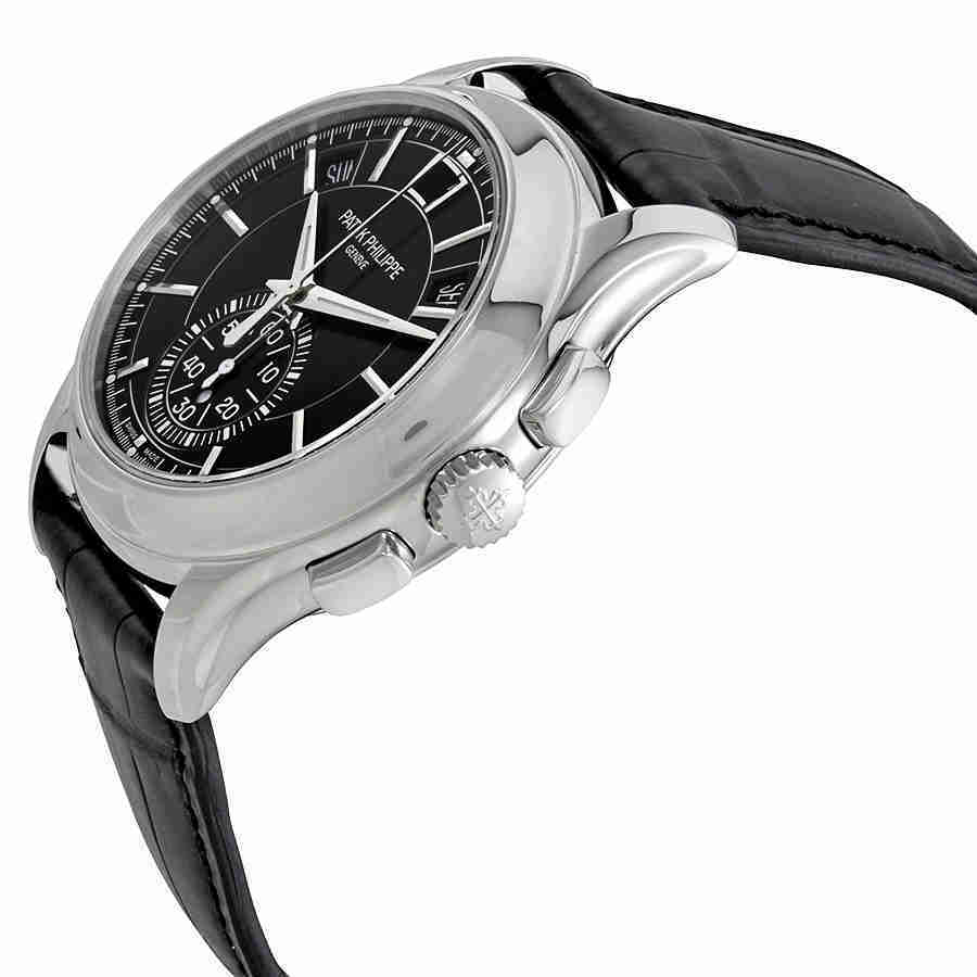 Patek Philippe Complications Black Dial Annual Calendar Platinum Mens Watch 5905P-010