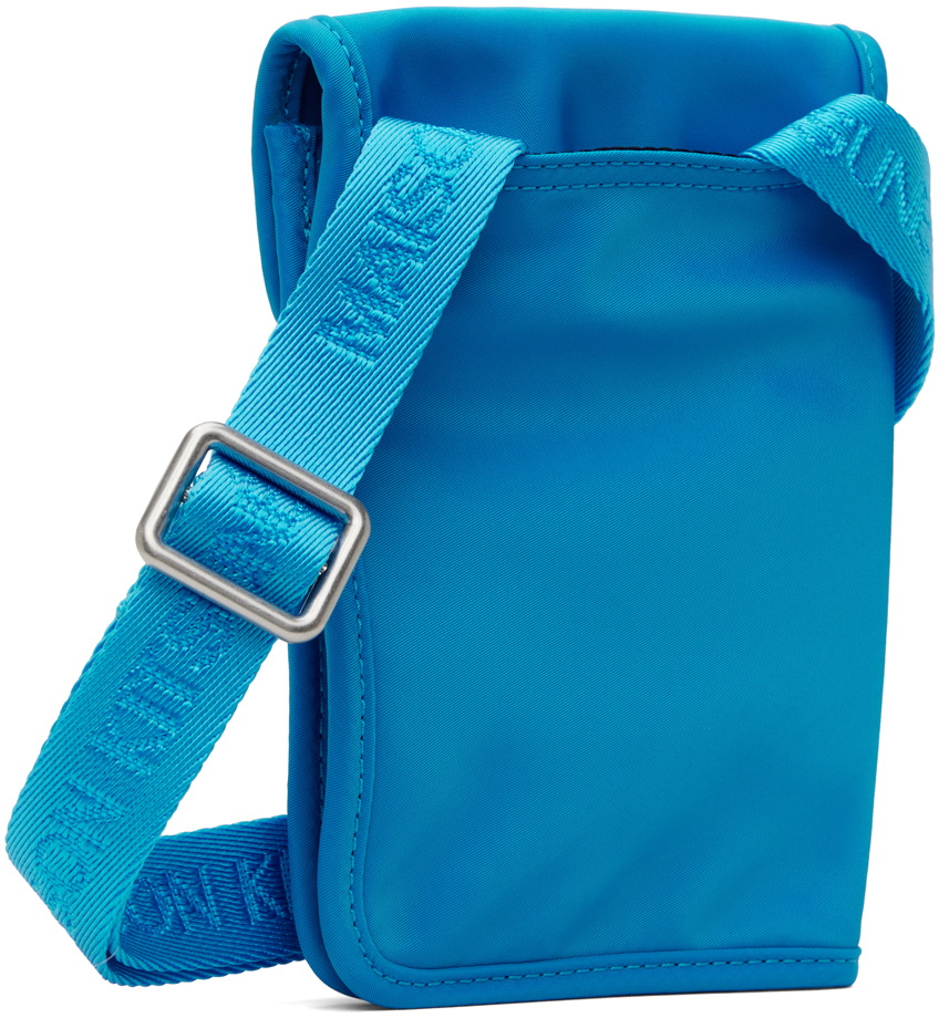 Maison Kitsuné Blue 'The Traveller' Neck Pouch Maison Kitsune