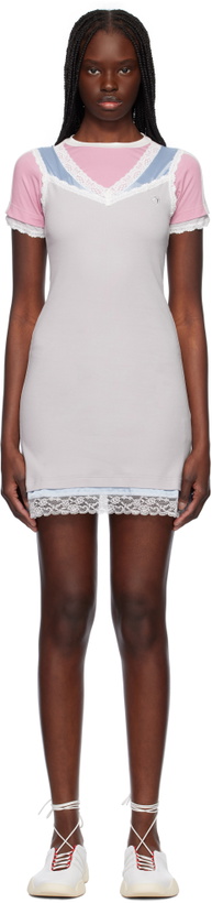 Photo: AMBUSH Gray Layered Minidress