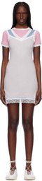 AMBUSH Gray Layered Minidress